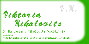 viktoria mikolovits business card